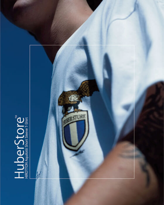 The star of the show in a single piece. Inspired by Italian football culture, this T-shirt is a collaboration between Hoover Store and HIROTTON.