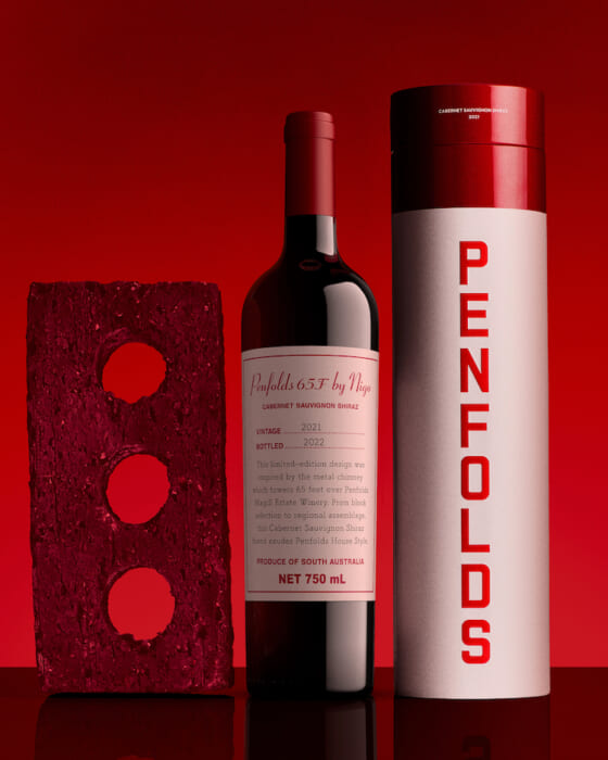The winery's chimney motif is now available for Penfolds wine, for which NIGO designed the bottle.