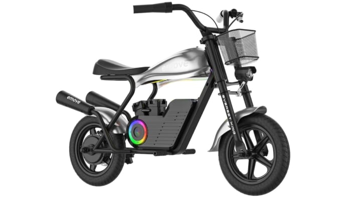 Motorcycles that make both children and adults smile! The electric mini bike that is fun to ride is e-move.