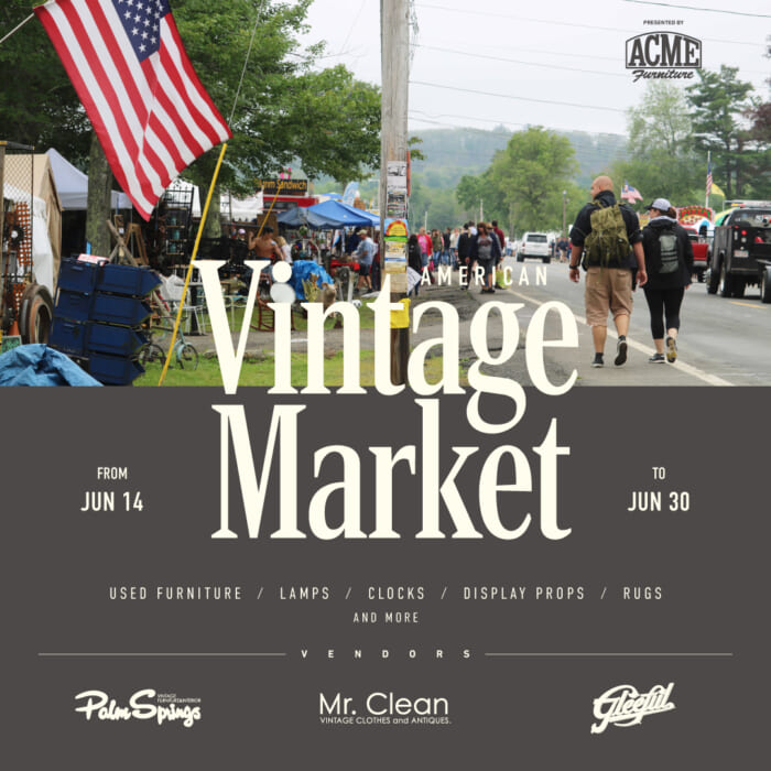 アクメファニチャーが開催する“アメリカン ヴィンテージ マーケット”がスタート！ 今回は、あの3人が出品します。