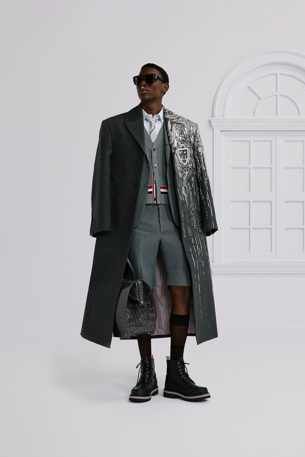 ★THOM BROWNE★ボウ カラー ディテール レザー スライド THOM BROWNE | HOUYHNHNM (HOUYHNHNM)