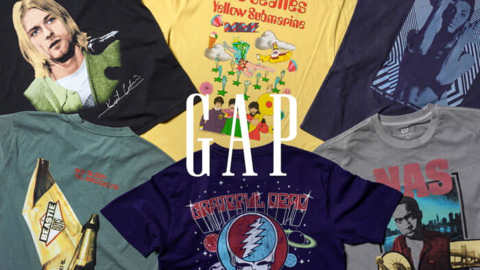 You can buy that legendary T-shirt at Gap. The newest installment of "Vintage Music Tees" goes on sale July 1. A record number of 21 models are available!