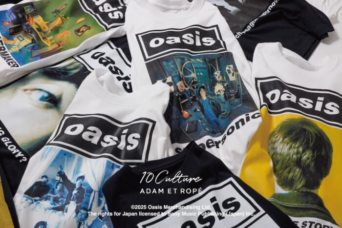 ファン必見! oasis × 10Cultureの新作Tシャツは、シングルのジャケットにフォーカスしています。