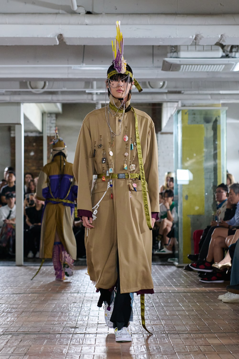 新品★ SEVESKIG 16AW 迷彩 ウール NEEDLE-PUNCH COAT コート セヴシグ ★L