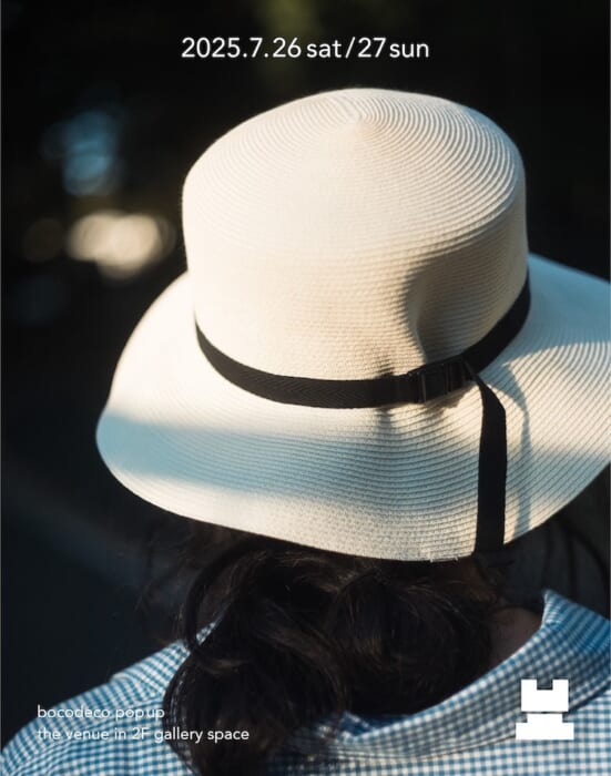 The venue is koen by Kishomaru Shimamura. bokodeco will hold an event to sell hats for two days only!
