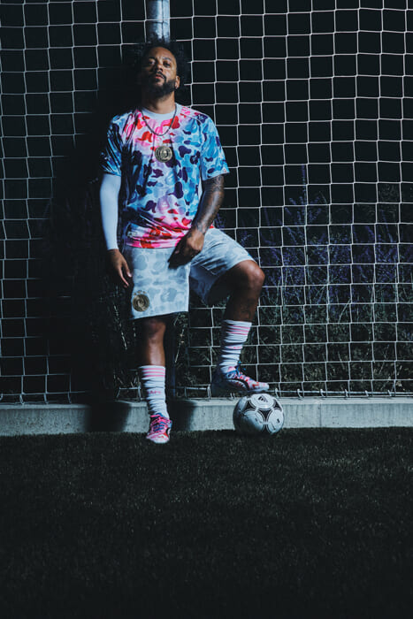 The adidas x Abasing Ape® football collection seamlessly connects sports and culture.