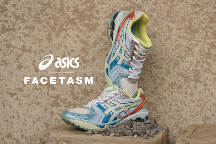 The Gel-Kayano 14 comes in 30 different color tones and is the first collaboration between FACETASM and ASICS Sportstyle.