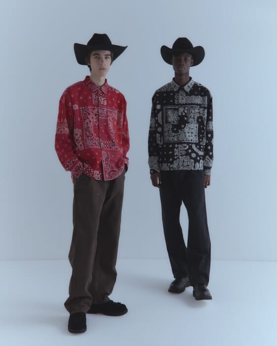Bandana patterns, patchwork, vintage processing... Check out the outstanding 2025AW collection by Hidetaka Miyagi and Ruff. Check out the 2025AW collection by Hidetaka Miyagi and Ruff, which has an outstanding presence.