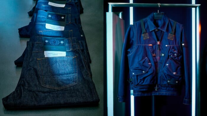 ストーンアイランドが再提案するデニム製品。いち早く確かめるなら、限定品も並ぶポップアップストアへどうぞ。