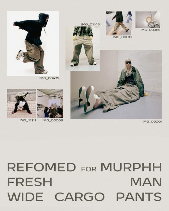 セレクトショップのMURPHHがポップアップイベントを開催。リフォメッドに別注したカーゴパンツにもご注目を。