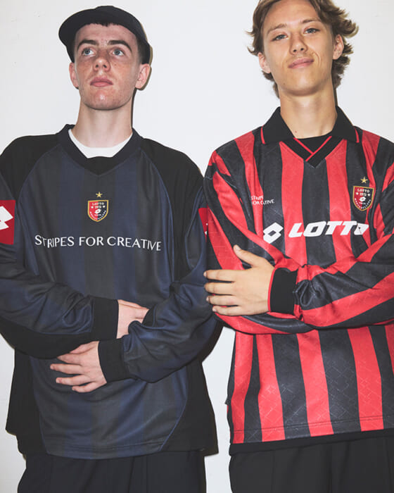 Limited edition game shirts in the iconic stripes are available. Keep an eye out for Lotto's booth at this weekend's YES GOOD MARKET.