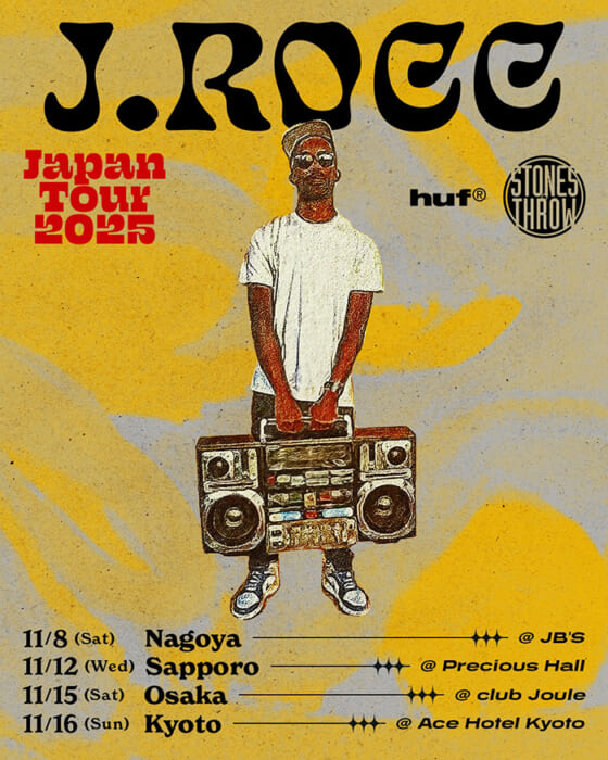 HUF、MUROを迎えたコラボアイテムも。J.Roccのジャパンツアーが今週末からスタートです。