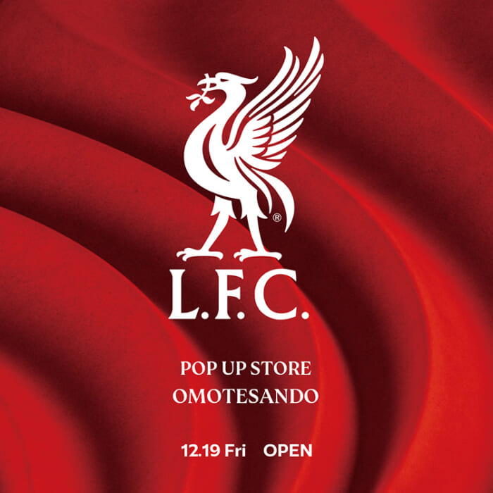 The landmark is the red emblem. Liverpool FC's pop-up store will feature a wide range of Japan-exclusive items.