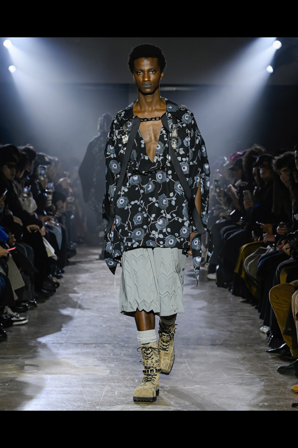 希少 美品 KIDILL 21AW グラフィック ホワイト キュプラ 長袖 KIDILL | HOUYHNHNM (HOUYHNHNM)