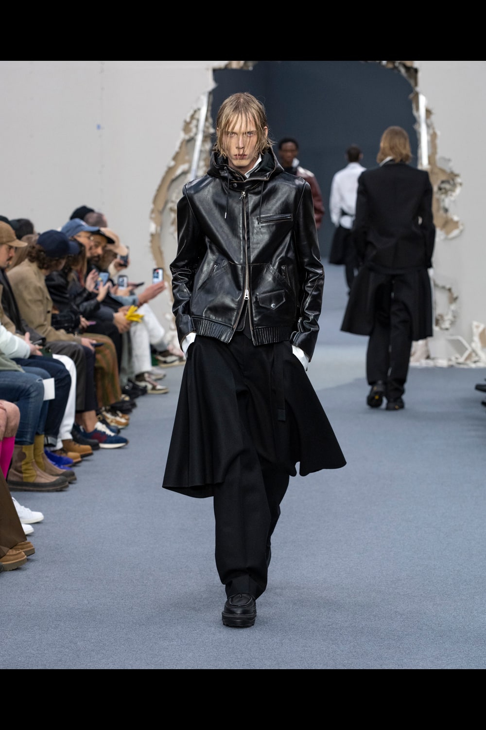 sacai サカイ　ペムラムライダースジャケット　ランウェイ着用品 sacai | HOUYHNHNM（フイナム）