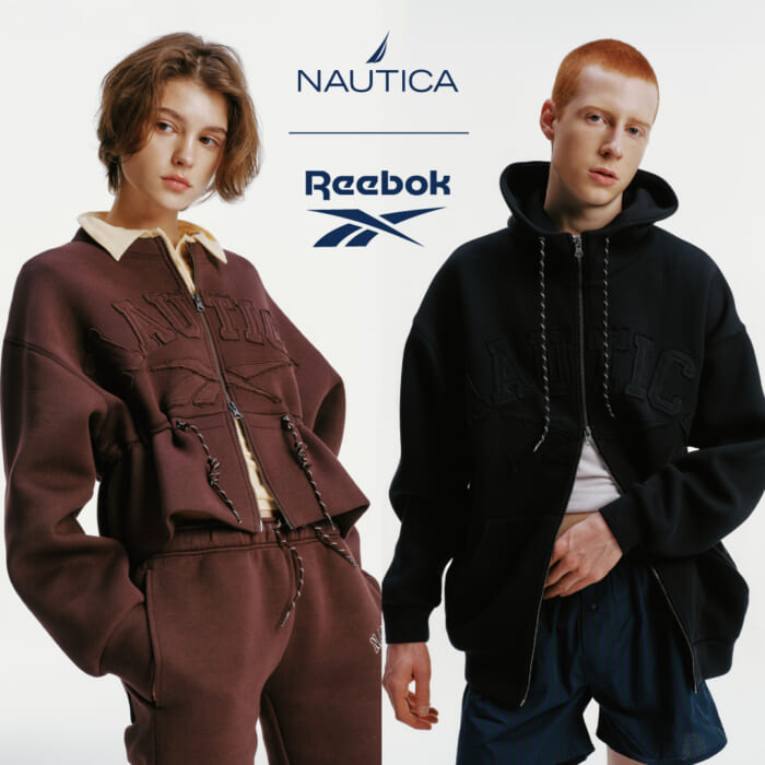 リーボック×ノーティカ。フリークス ストアから販売されるコラボ第二弾は、ボンディング素材のスエットシリーズです。