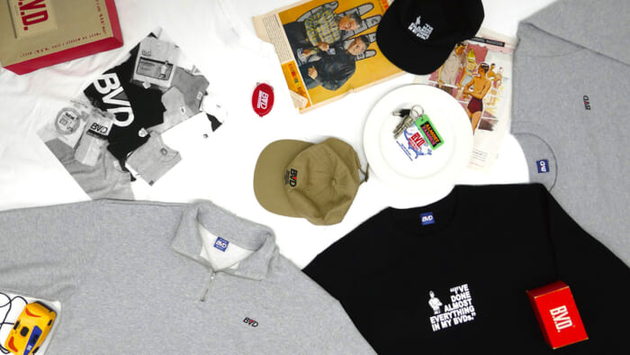 150年の歴史を再解釈。B.V.D.からオールドロゴを用いたアパレルコレクションが登場します。