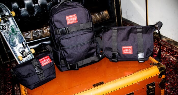 ディーシーシューズとマンハッタンポーテージのコラボは、スケートバッグならではのディテールを落とし込んで。