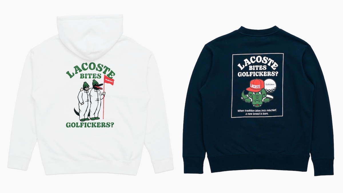 ワニとアヒルの運命の出会い!? ラコステ × ゴルフィッカーズのコラボはウイットに富んでいます。