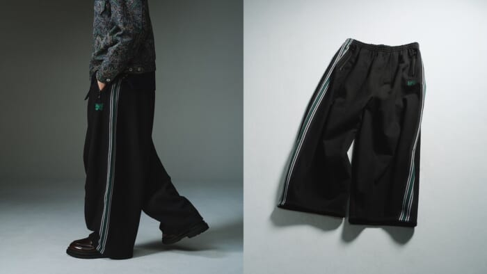 発売されるたびに注目を集めるトラックパンツの第5弾。ラブレス × ニードルズの新作はワイドシルエットです。