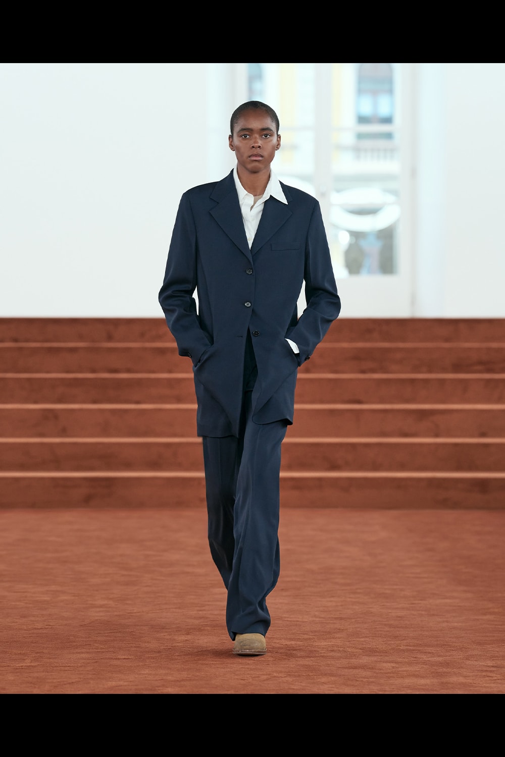 【定価約30万円】JIL SANDER 背面切替 セットアップ 46 ネイビー Women's and Men's Fall/Winter 2025