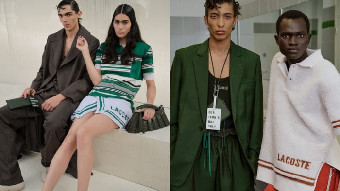 勝者と敗者、真逆の感情が露わになる空間をテーマに。ラコステ流のランウェーコレクション、いよいよ発売開始。
