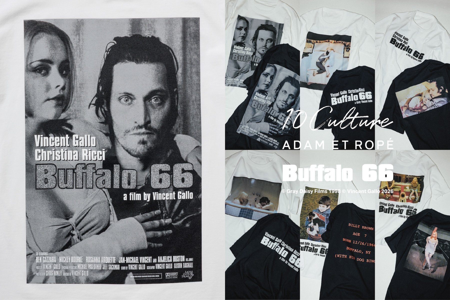 90年代カルチャーを象徴する映画『Buffalo’66』と10Cultureがコラボ。予約受付中です！