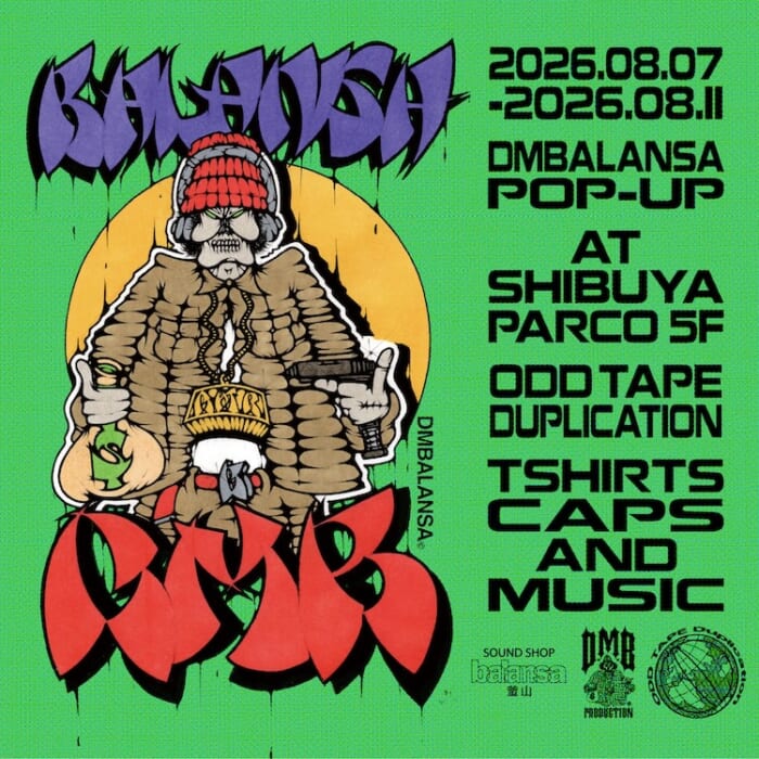 DMB プロダクション×バランサ＝DMBALANSA。韓国の釜山と東京のインディペンデント同士がタッグを組みました。
