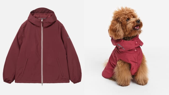 愛犬とのペアルックも楽しめる！ エーグルの新しいレインパックウォームで晴れの日も雨の日も快適に。