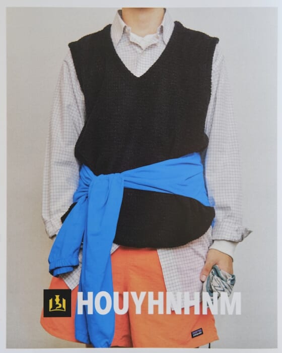 A vest made from Alpha Direct fabric—designed by Fuinam in collaboration with Iijima Mountain Lodge—that can be worn in the city.